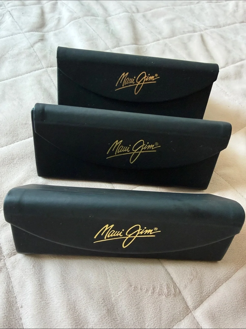 Bundle of 3 Maui Jim Foldable Sunglasses Cases - 2 Large 1 Small